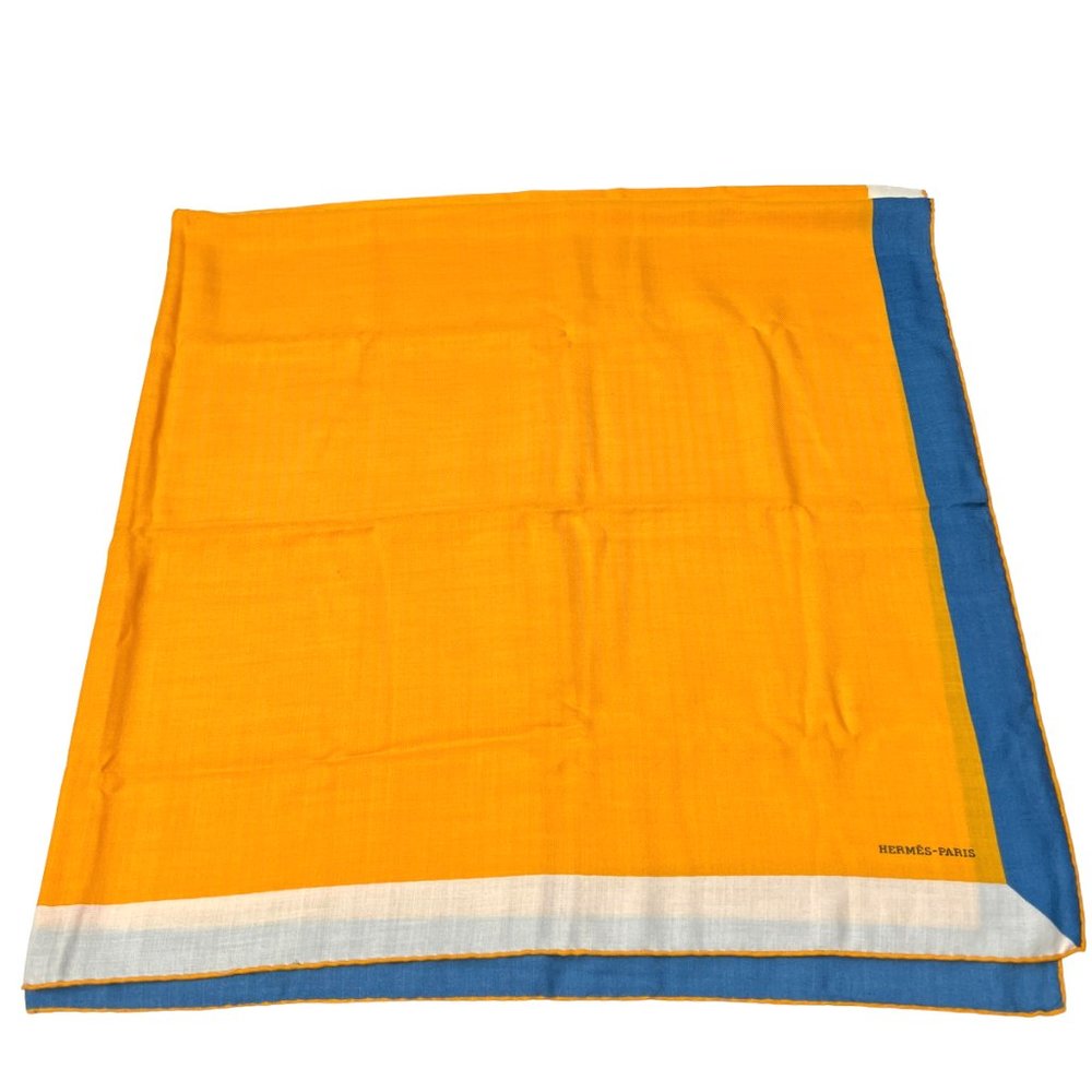 Hermes Yellow Cashmere Shawl - Picture 2 of 5
